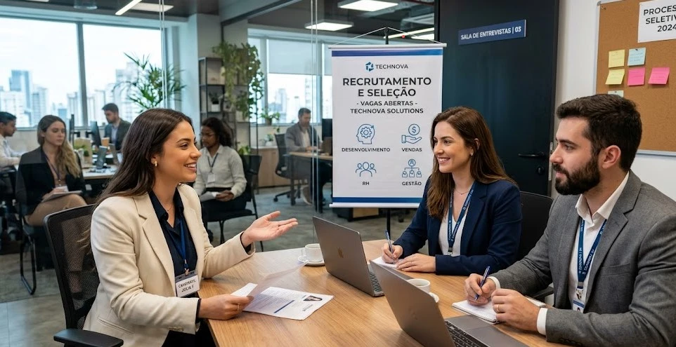 Equipe de RH em reuniao